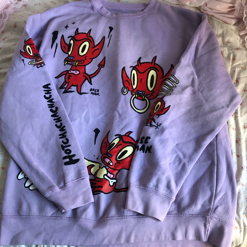 Purple Gary Baseman HotChaChaCha Graphic Men’s Unisex sweater